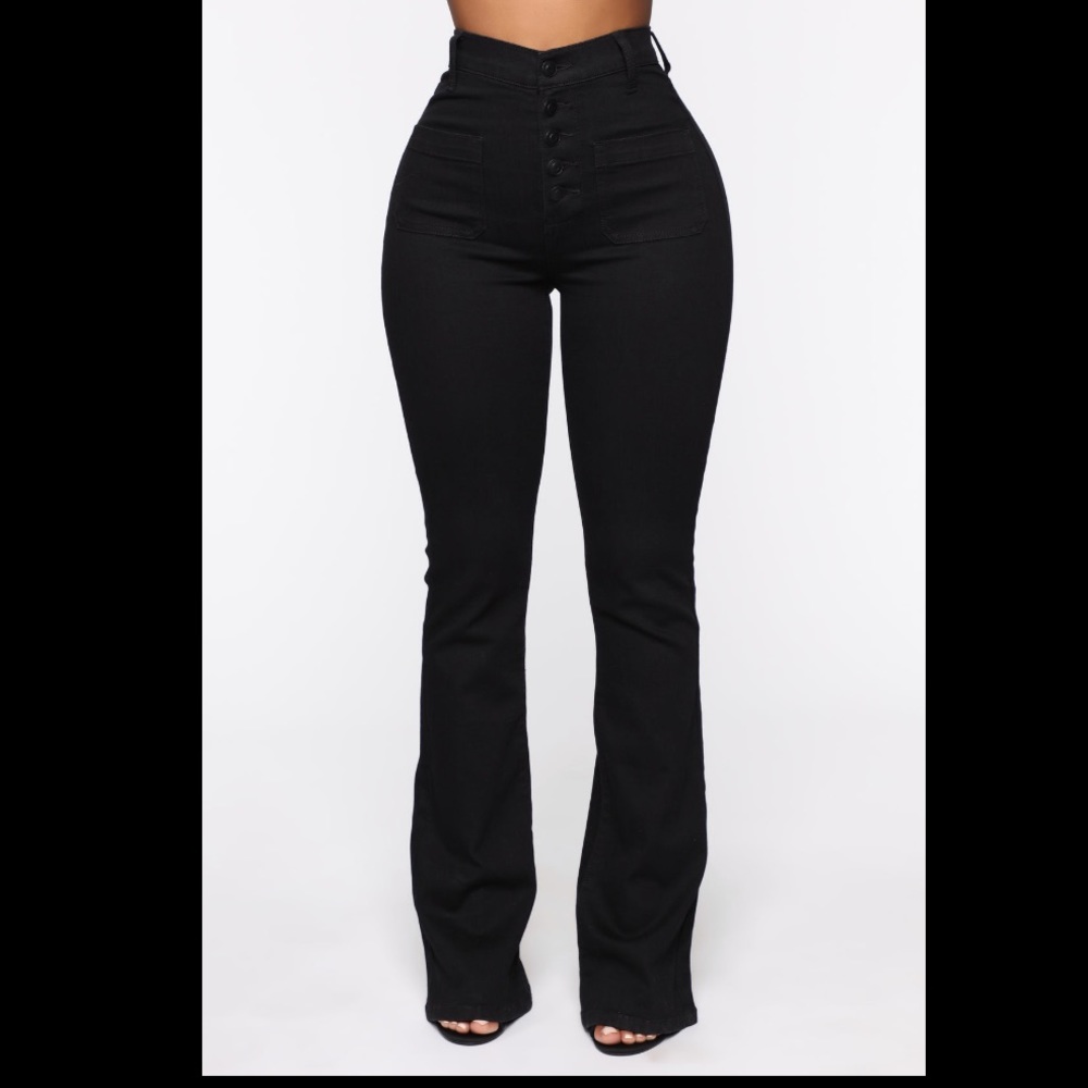 Black high waisted jeans